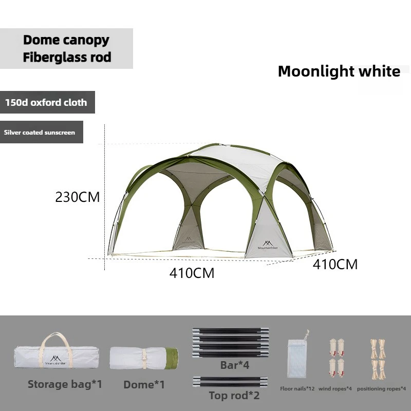 Mountainhiker barraca de acampamento ao ar livre cúpula 150d tecido oxford revestido de prata luar branco cúpula céu sombra toldo abrigos tendas