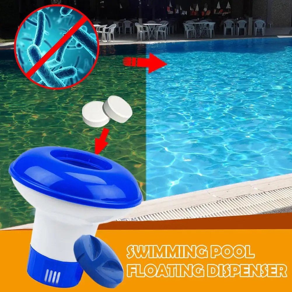 Automatic Drug Dispenser Floating Pills Disinfecting Chemical Spa Box Supplies Tub Applicator Dispenser Chlorine Floating O4C7