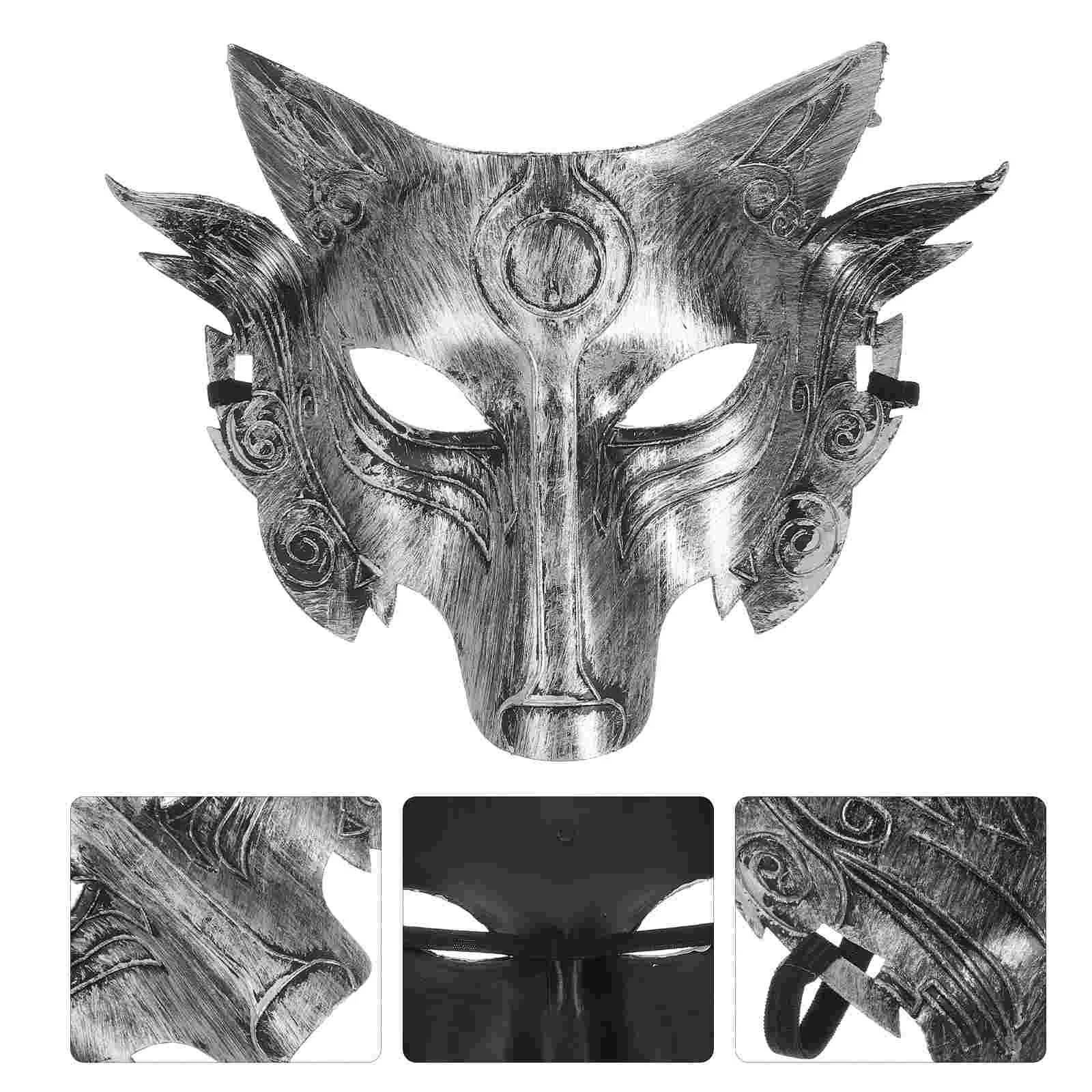 

6 Pcs Wolf Head Mask Cosplay Adult for Adults Halloween Masquerade Dress up Costume Costumes