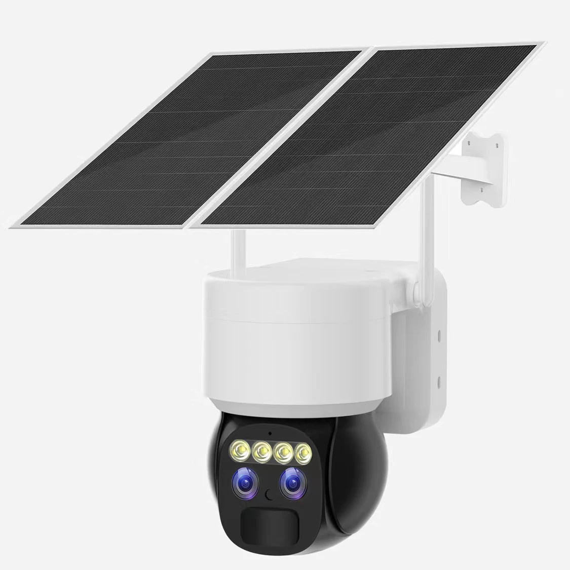 Outdoor Use Solar   4G Network  Recording SD Card Cloud Storage Camera Double Lens