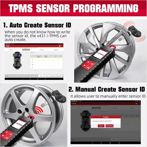 Диагностический инструмент LAUNCH I-TPMS для измерения давления в шинах, датчик RF 433/315 МГц для X431 V/V+/PRO3/PRO3S/PAD V для автомобилей
