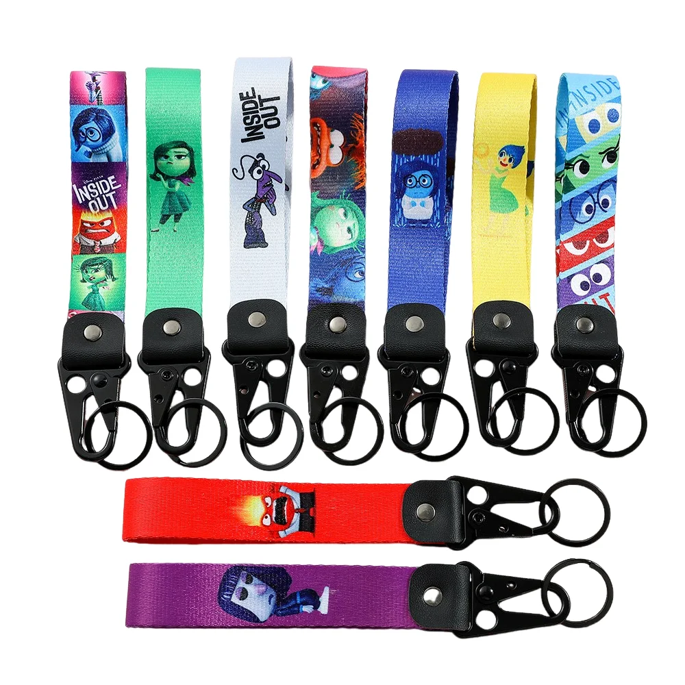 Disney Inside Out 2 ID Card Holder Neck Strap Pendant Cool Boys Girl Door Badge Holder Lanyards Keychain Students Card Hang Rope