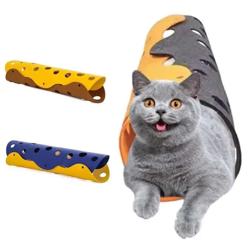 

Removable Plush Cat Tunnel Excerise Pet Play Tunnel Tube Easily Washable Collapsible Cats Toys for Rabbits Kittens Ferrets Puppy