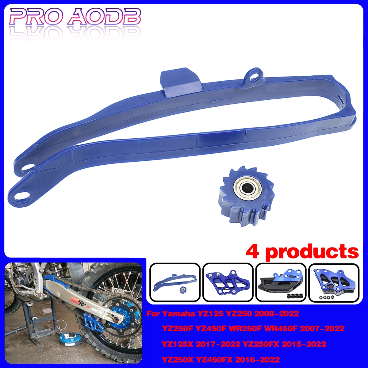 

Chain Roller Slider Guide Swingarm and Chain protection kit For Yamaha YZ 125 250 250F 450F 125X 250X 250FX 450FX WR250F WR450F