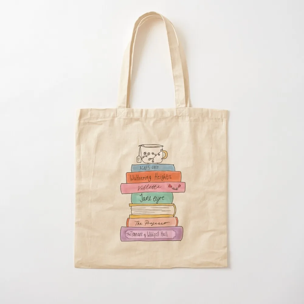 Bronte sisters book stack Tote Bag Canvas tote bags cloth bags bag for beach Women's bags