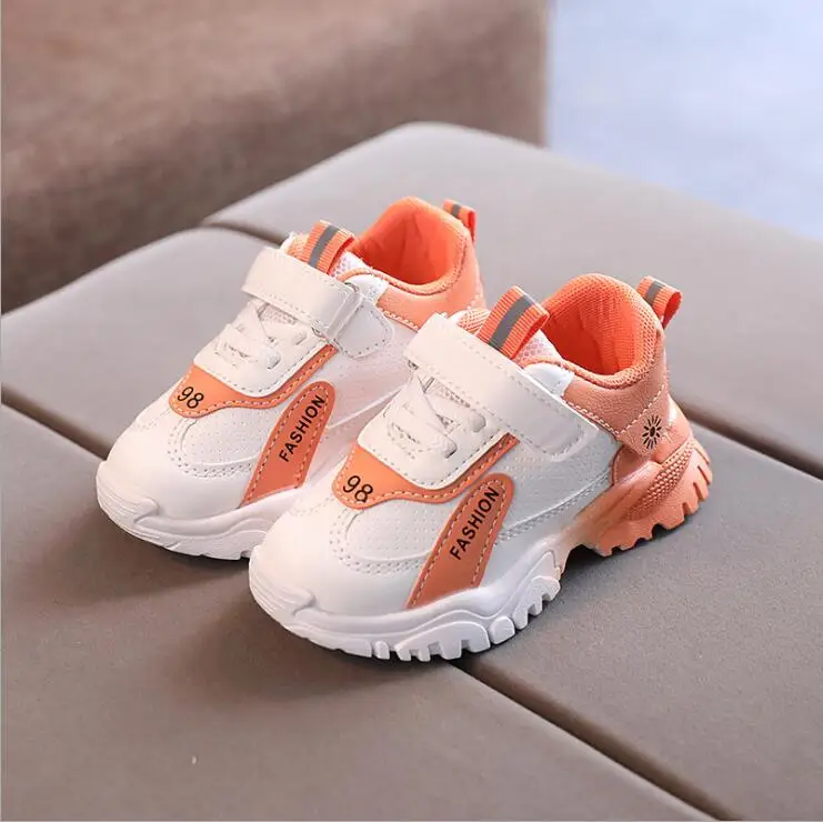 Size 21-30 Children Damping Casual Sneakers Boys Wear-resistant Sneakers Girls Lightweight Shoes Baby Shoes With Breathable