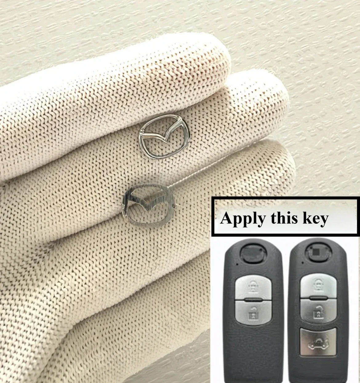 Openwork Design Remote Control Metal Mazda Car Key Labeling, Decorative/Remote Key Logo For Mazda6/Mazda3/CX-4/CX-30/CX-5/CX-8