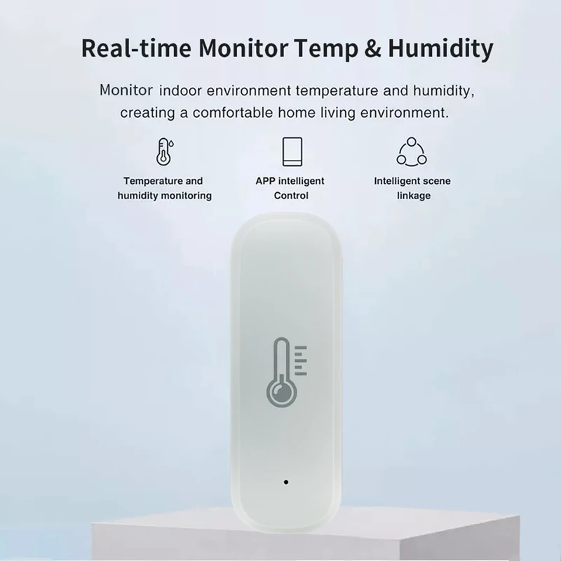 Tuya WiFi Temperature Humidity Sensor Home Connected Thermometer Compatible With Smart Life Alexa Google Assistant