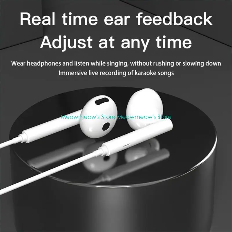 방송 노래에 딱 맞는 마이크 및 보컬 모니터링 기능을 갖춘 W91A 청각 이어폰