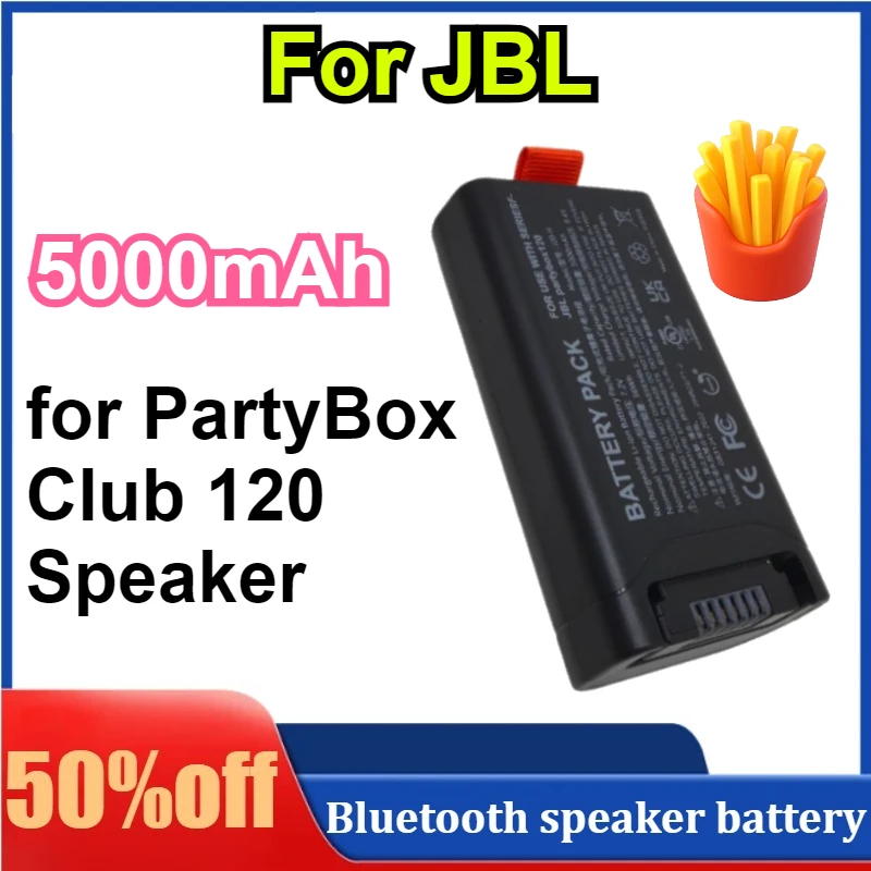 

For JBL 5000mAh Battery 200 Replacement Battery - Easy-to-Install Spare for PartyBox Club 120 Speaker