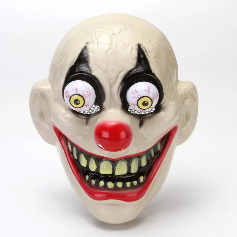 New Halloween Mask Scary Red Nosed Clown Mask with Funny Terrifying Gripping Electric Saw Murderer Mask