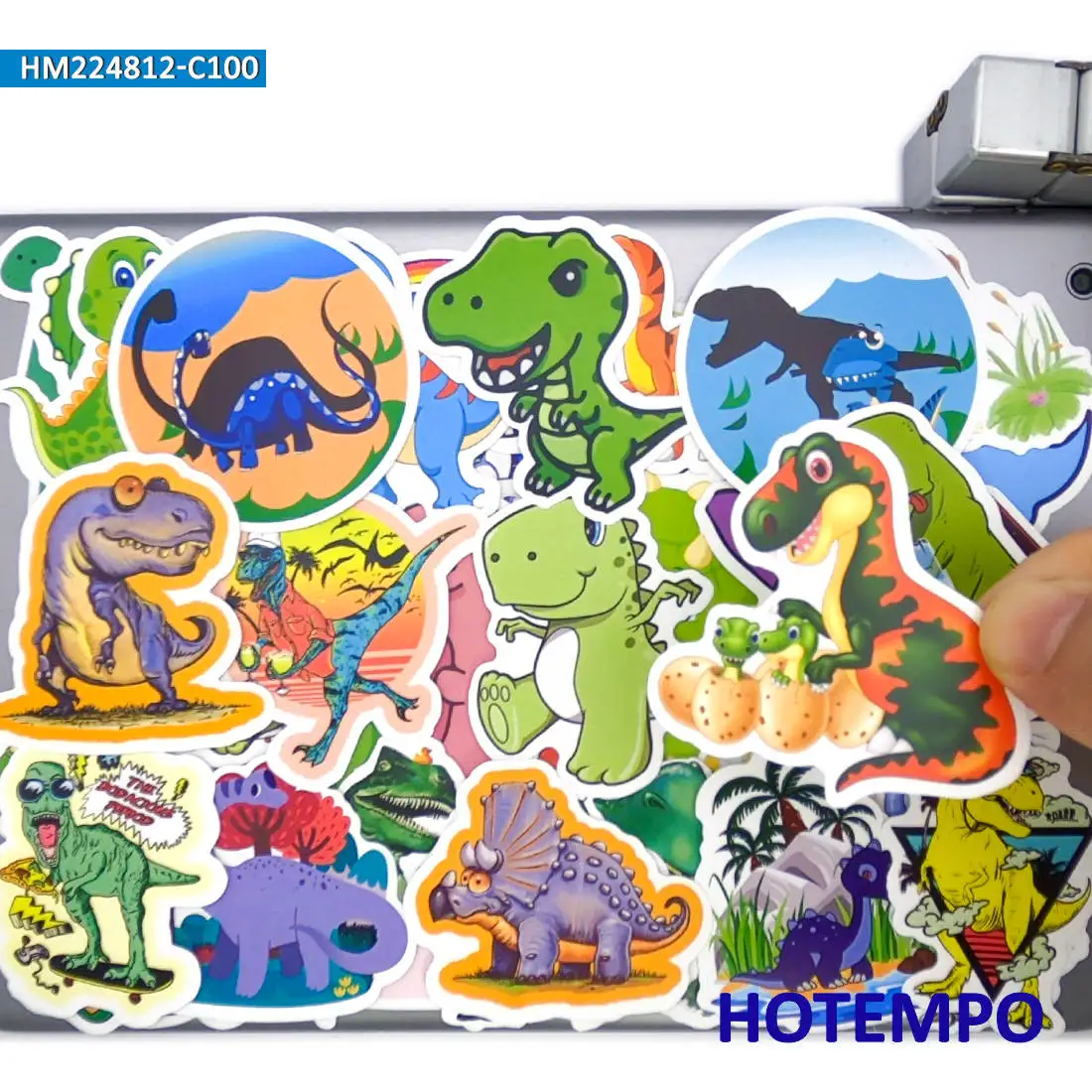 50/100Pieces Funny Animal Cartoon Dino Style Cute Dinosaurs Stickers for Phone Scrapbook Suitcase Car Guitar Laptop Sticker Toys