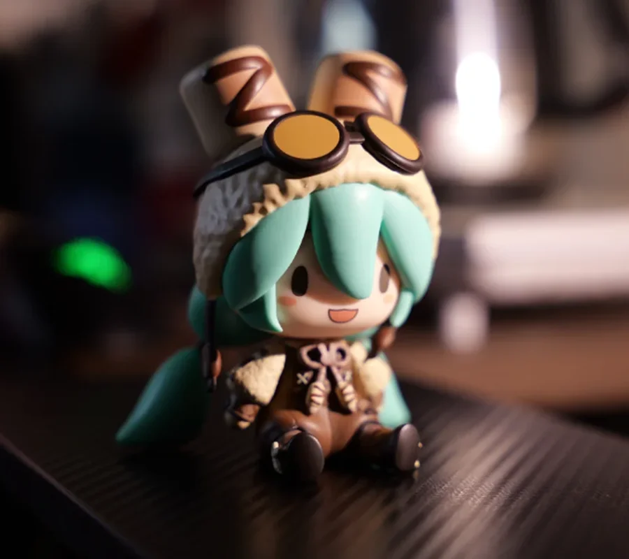 

Virtual Singer Miku Hot Cocoa Chibi Action Figure Kawaii Sitting Pose Desktop Ornament Collectable Toy Festival Surprise Gift