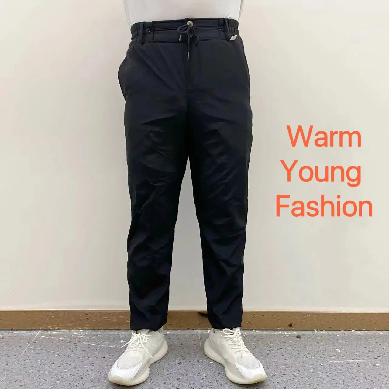 

Spring Anti-cold Warm Pure Sheepskin Pants Fashion Casual Men Long Trousers Dad Gifts 2026 Middle-aged Elderly Wool Pants Winter