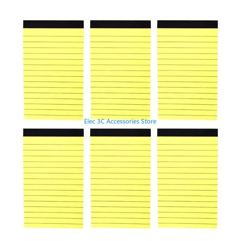 Y51A Small Memo Pad Black and Lined Paper for Daily Planning 30 Sheets/Pad