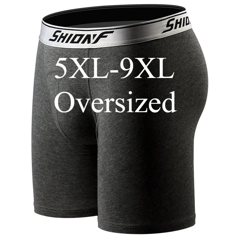 

150KG 9XL Oversized Men Sports Panties Male Cotton Long Leg Boxer Quick Drying Jogging Fitness Shorts Men Tight Running Short