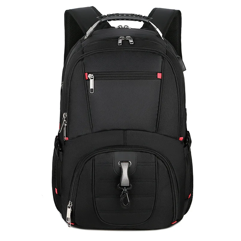 2024 New Trend Black Business Leisure Travel Backpack Backpack, Men\'s USB Multi functional Waterproof Laptop Backpack