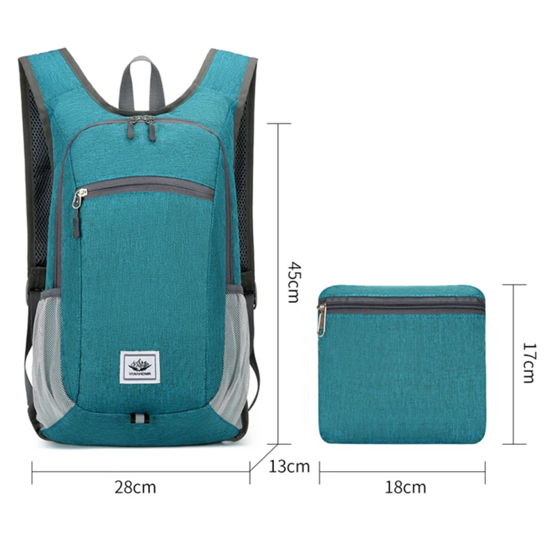 Leve empacotável mochila dobrável ultraleve ao ar livre saco de viagem daypack saco esporte daypack para caminhadas entusiasta