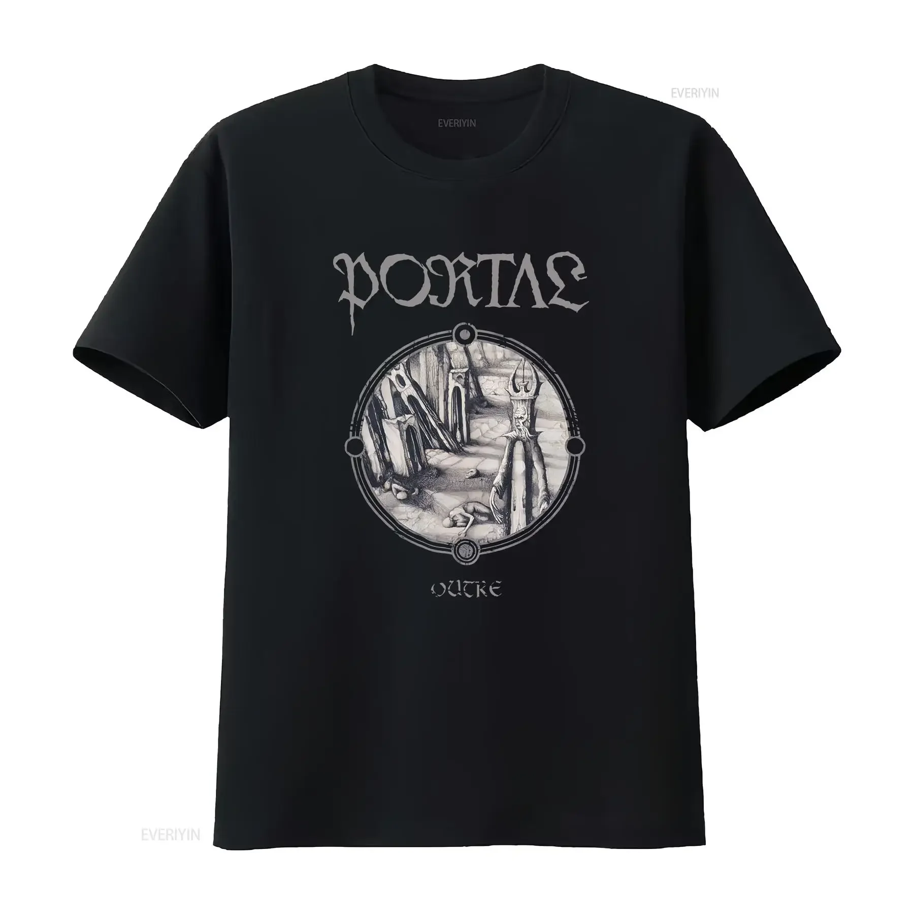 Portal Band Outre Era Tour T Shirt Death Metal Medium vintage Washed Stylish Stretched designer clothes Unisex homme