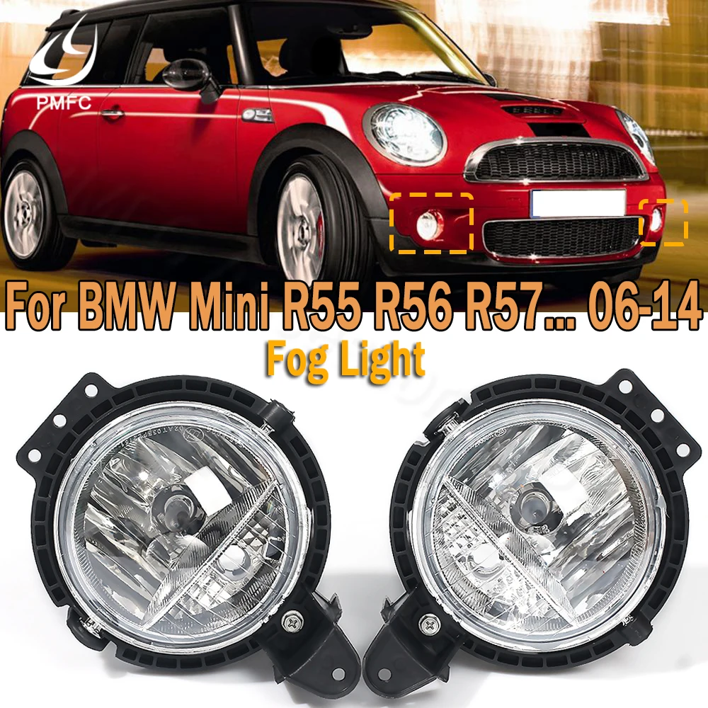 PMFC Car Fog Light With Bulb Driving Lamp For BMW Mini R55 R56 R57 R58 Clubvan Clubman Cooper Roadster Countryman 63172751295