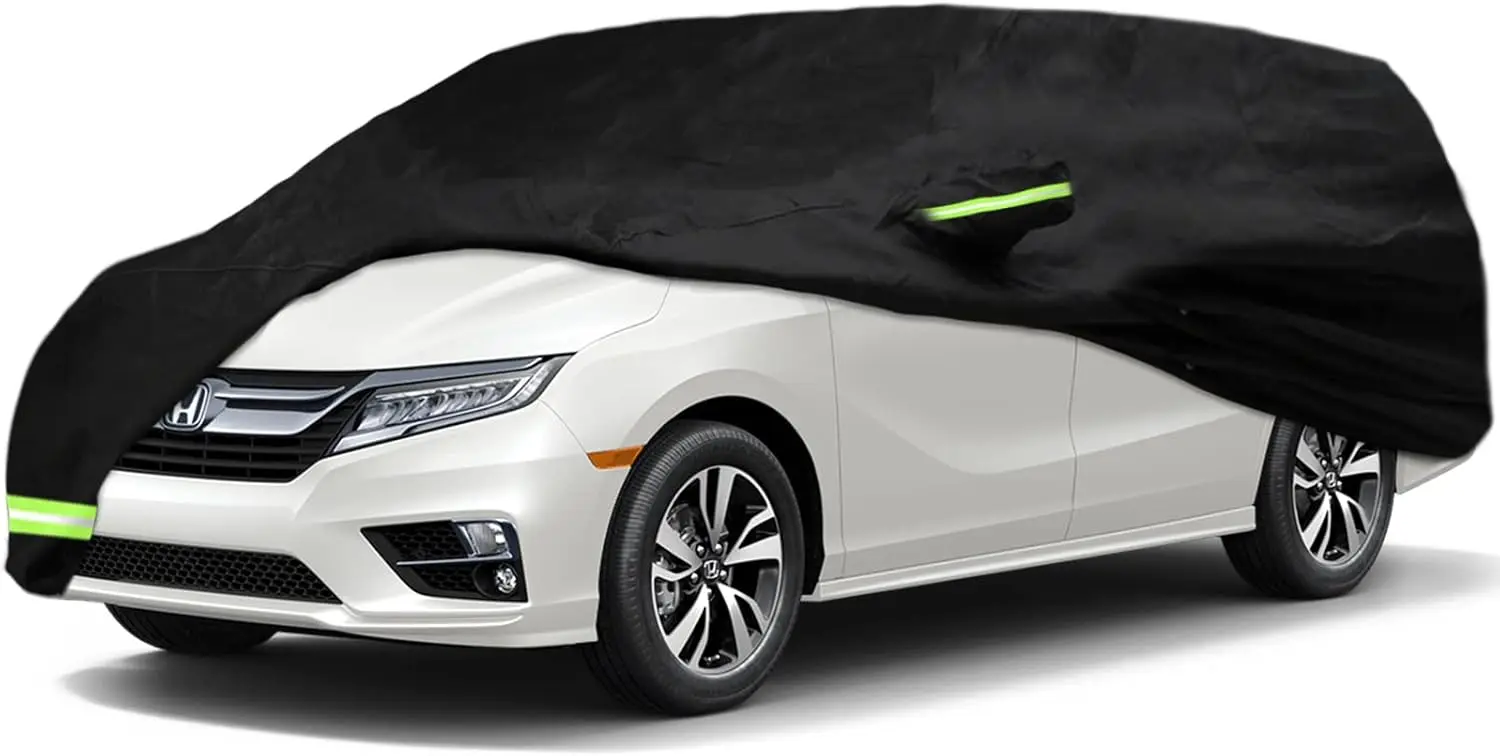 

Waterproof Car Cover for 2005-2026 Honda Odyssey Minivan, 100% Water Resistant with Wind Belt & Door Zipper