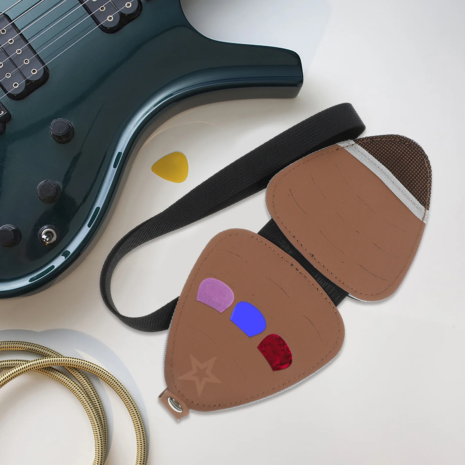 

Guitar Pick Organizer Bag for Picks Case Album Storage Accessories Carrier