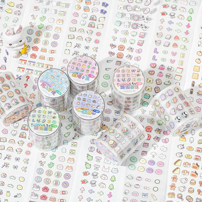 

Mr. Paper, 200cm/roll, Cartoon PET Film Cutting Tape, Cute Mini Handmade Scrapbook, Diary Home Decorative Sticker Tape Gifts