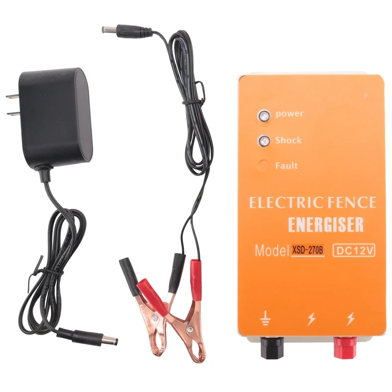 AT69 -10KM Electric Fence Solar Energizer Charger Controller High Voltage Horse Cattle Poultry Farm Animal Fence Tools