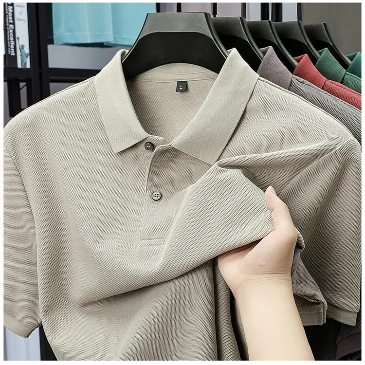 Men's 100% Cotton Polo Shirt - Summer Casual Breathable Tee,19 Colors,Ideal for Golf and Sports,Business Casual,Silk-Like Finish, image 18