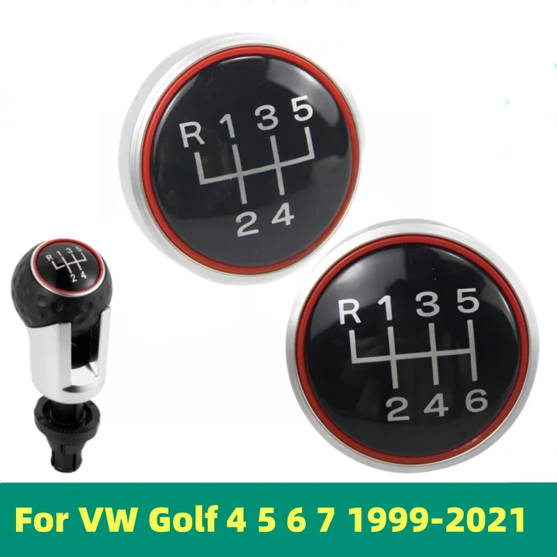 

Черная ручка переключения передач с номером скорости, крышка для Volkswagen VW Golf 3 4 5 6 7, аксессуары для стайлинга автомобилей, замена