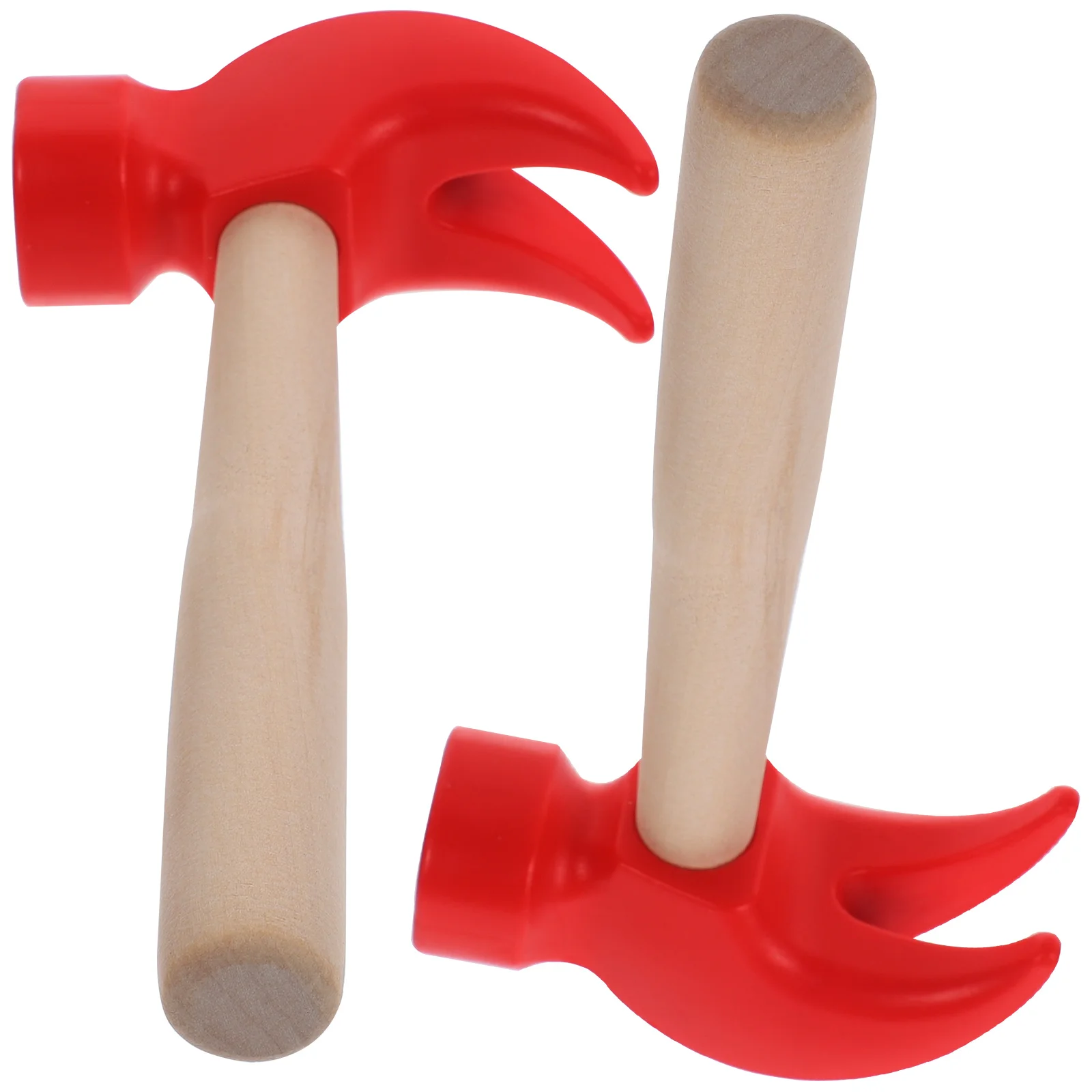 2 Pcs Children's Toy Hammer Fake Mallet Kids Toys Simulation Baby Small Wood Mini Toddler