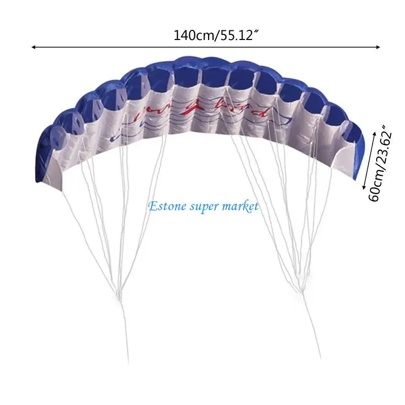 090B Soft Sport Kite Stunt Kite สำหรับชายหาดสำหรับเล่นในช่วงวันหยุดฤดูร้อนของเล่นสนามหลังบ้านกลางแจ้งสำหรับ W/ Dual Line 30m AC