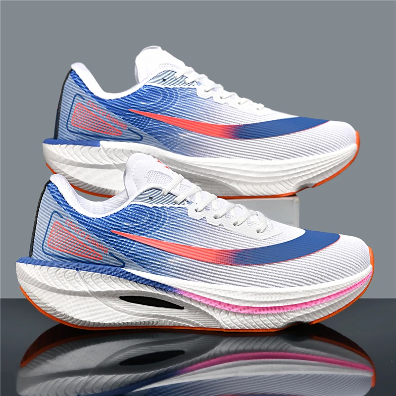 

Men's Carbon Plate Running Shoes Lightweight Sneakers for Marathon Training Stable Cushioning Shock Absorption Athletic Shoes 46
