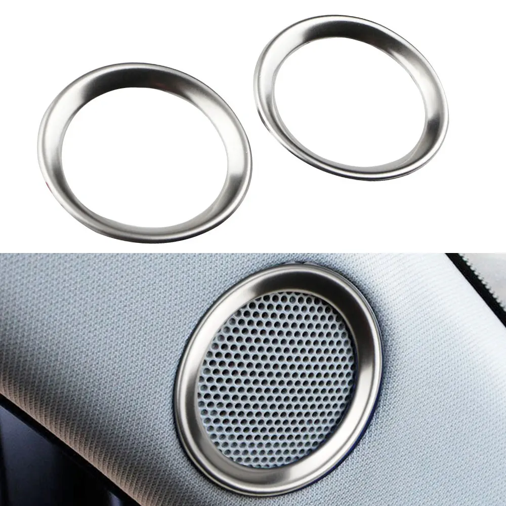 Car Front Pillar Speaker Ring for Mazda CX-5 CX5 2017-2023 Sound Frame Trim Cover Decoration Sticker Stainless Steel Accessories