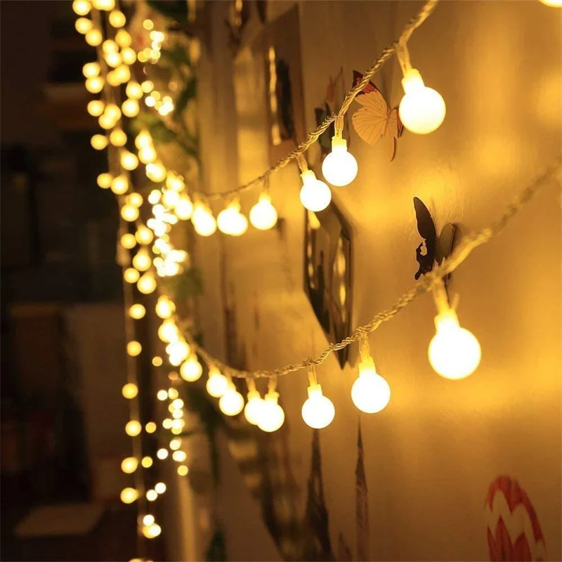 Fairy String Lights Solar Light Outdoor 8 Modes 100LED Waterproof Globe Starry Strings For Christmas Bedroom Garden Yard Wedding