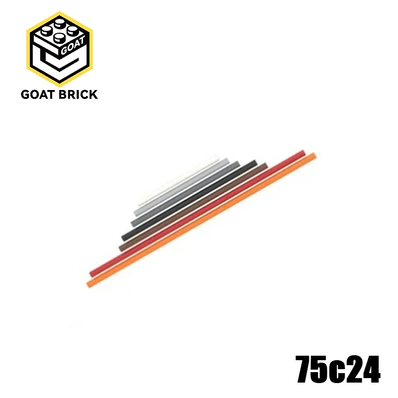 10Pcs MOC Parts 75c24 Hose Rigid 3mm D. 24L / 19.2cm Compatible Bricks DIY Assmble Building Blocks Particle Kid Puzzle Toy Gift
