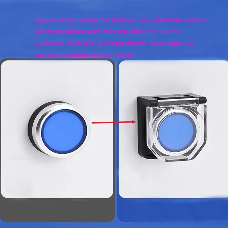 Exquisite-4Pcs Power Push Button Switch Cover, Dustproof Waterproof Button Switch Cover For 22Mm Power Push Button Switch