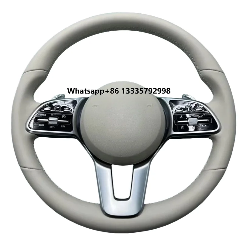 

Customize Steering Wheel Car Accessories for Mercedess Benzs W223 W212 W221 W222 C43 C63 E63 A45 GLA45 Leather Steering Wheel