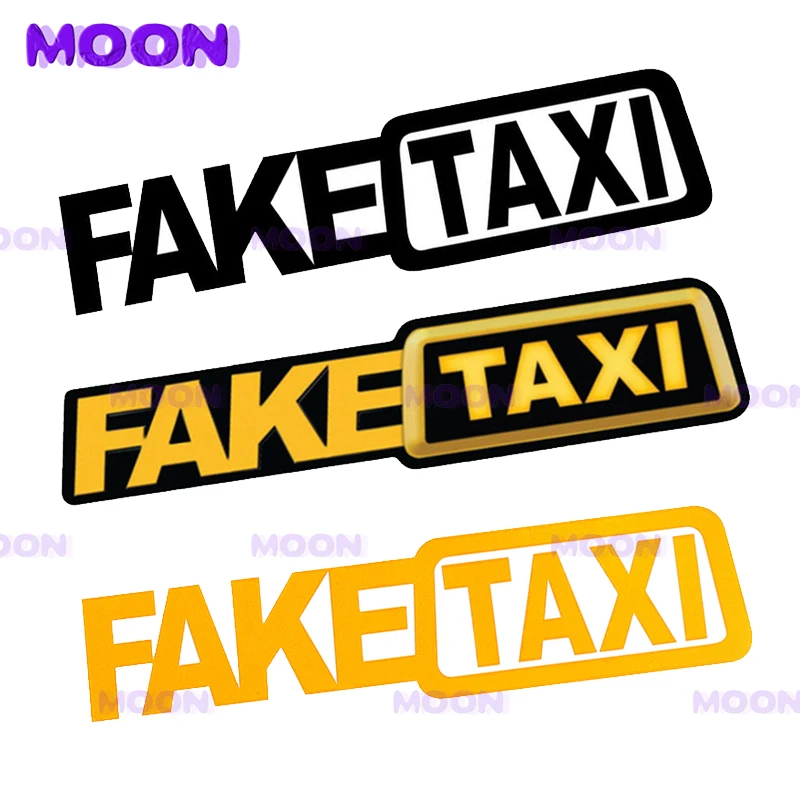 

2Pcs FAKE TAXI Car Stickers Reflective Stickers Funny Window Vinyl Decals Styling Self Adhesive Emblem Car Stickers