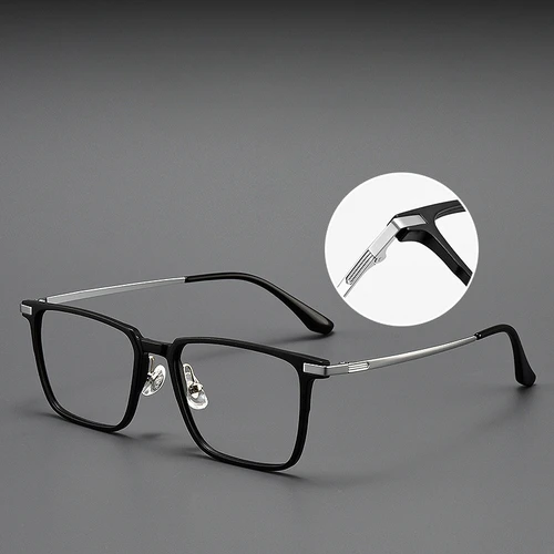 Imagen 2 del producto FIRADA, gafas cómodas a la moda, gafas cuadradas Retro de titanio, gafas graduadas de talla grande, montura para hombres y mujeres 93006-C