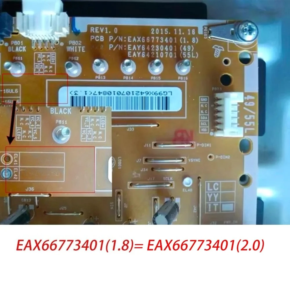 LG TV Power Board EAX66773401 for 55UH6500 55UH661V