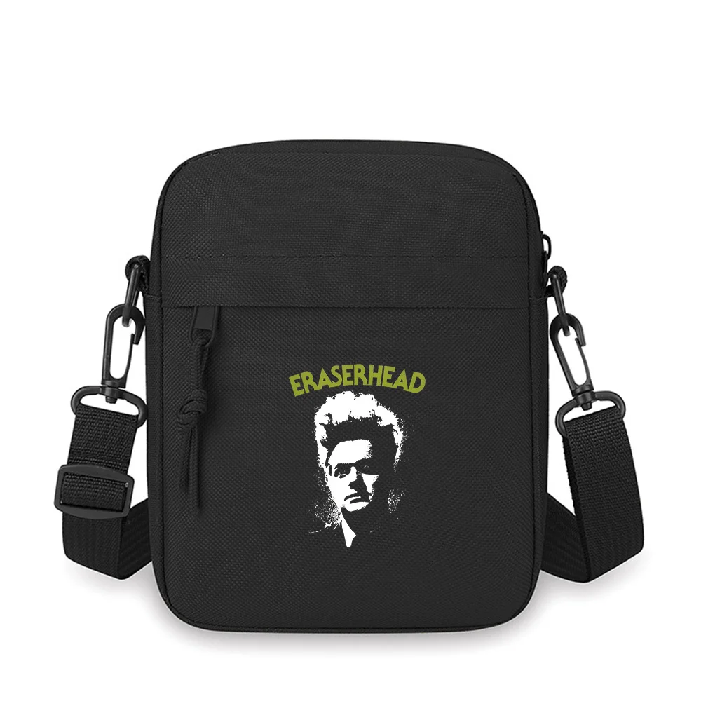 Abstract face hair black background Men Crossbody Bag Single Shoulder Women Cartoon Anime Film Printing Design Unisex