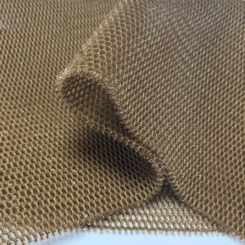 1X2Meter Polyester 3D Honeycomb Hexagonal Mesh Cloth Coyote Brown Breathable Wear-resistant Car Cushion Mattress Material