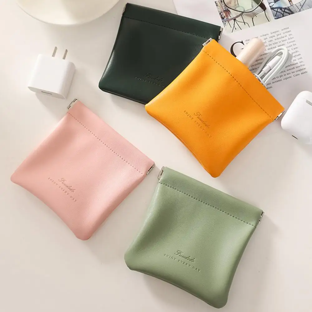 Change Purse Portable Self-sealing buckle All Match storage  Practical Jewelry Earphone Storage Pouch