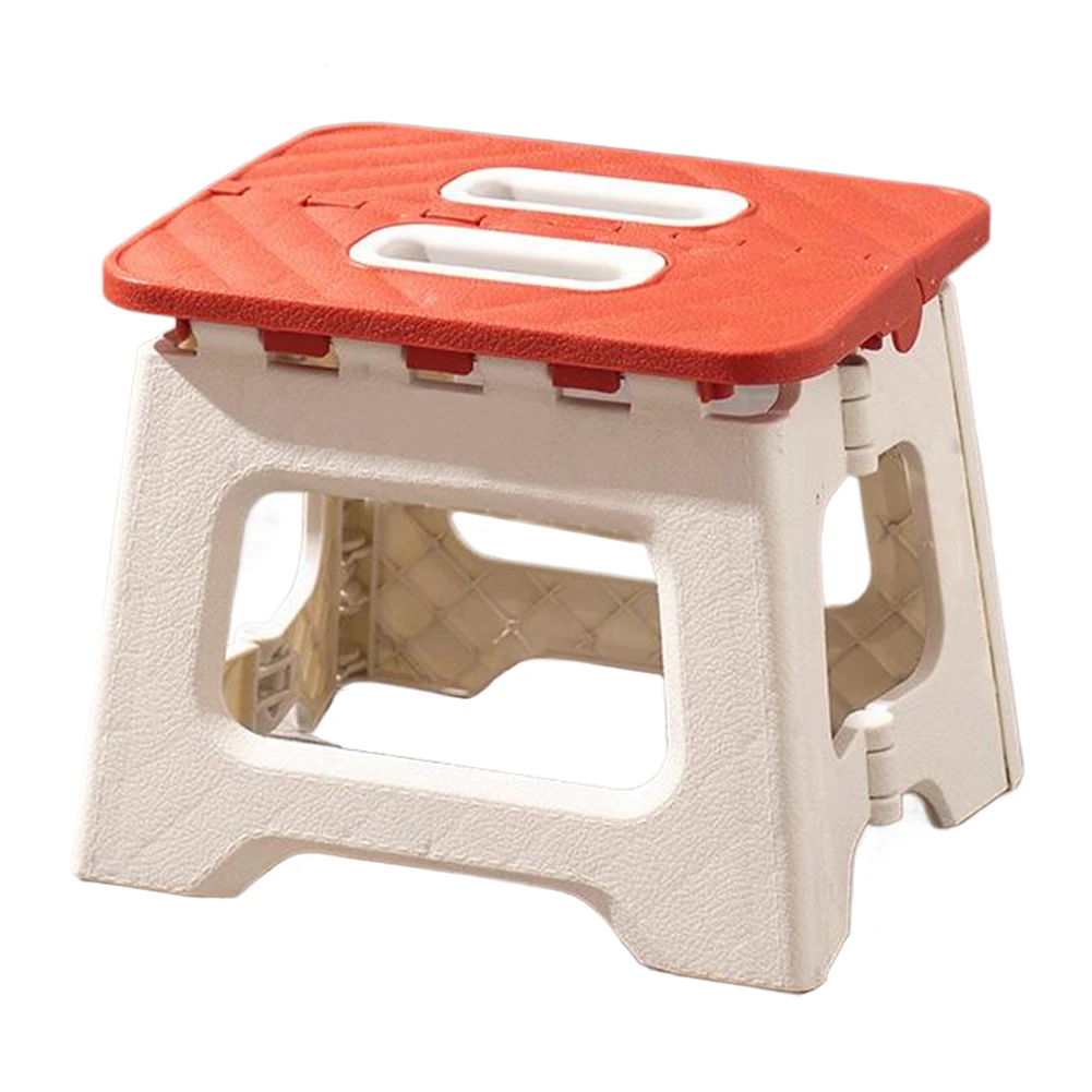 Folding Step Stool Lightweight Thickened Footstool Non-Slip Foldable Stool Supports Up To 441LBS for Kitchen Bathroom Bedroom
