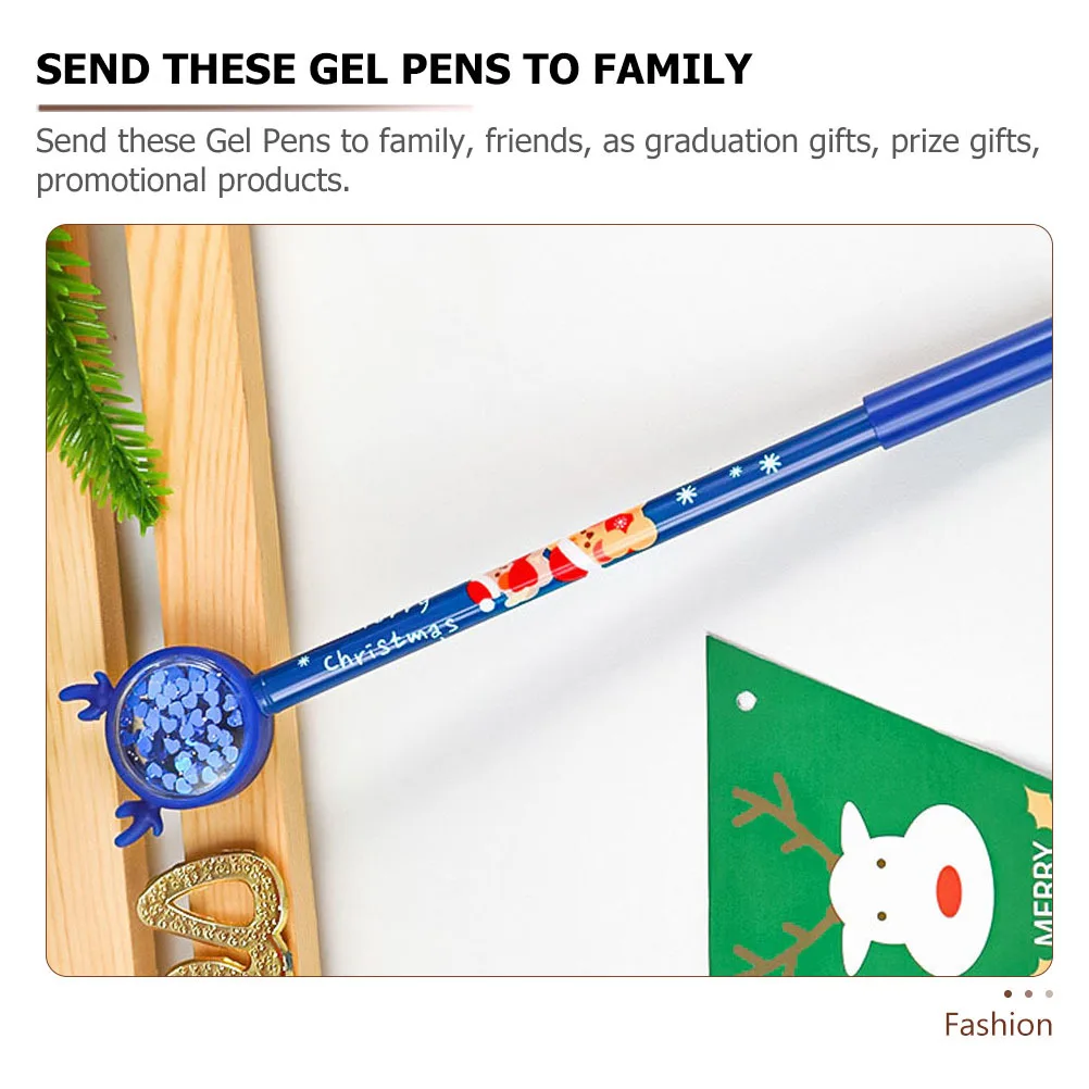 8 قطعة شجرة عيد الميلاد جل أقلام لطيف البلاستيك الكتابة مجموعة أقلام السلس ملاحظة تدوين لوازم الطلاب جائزة الهدايا هلام القلم #4