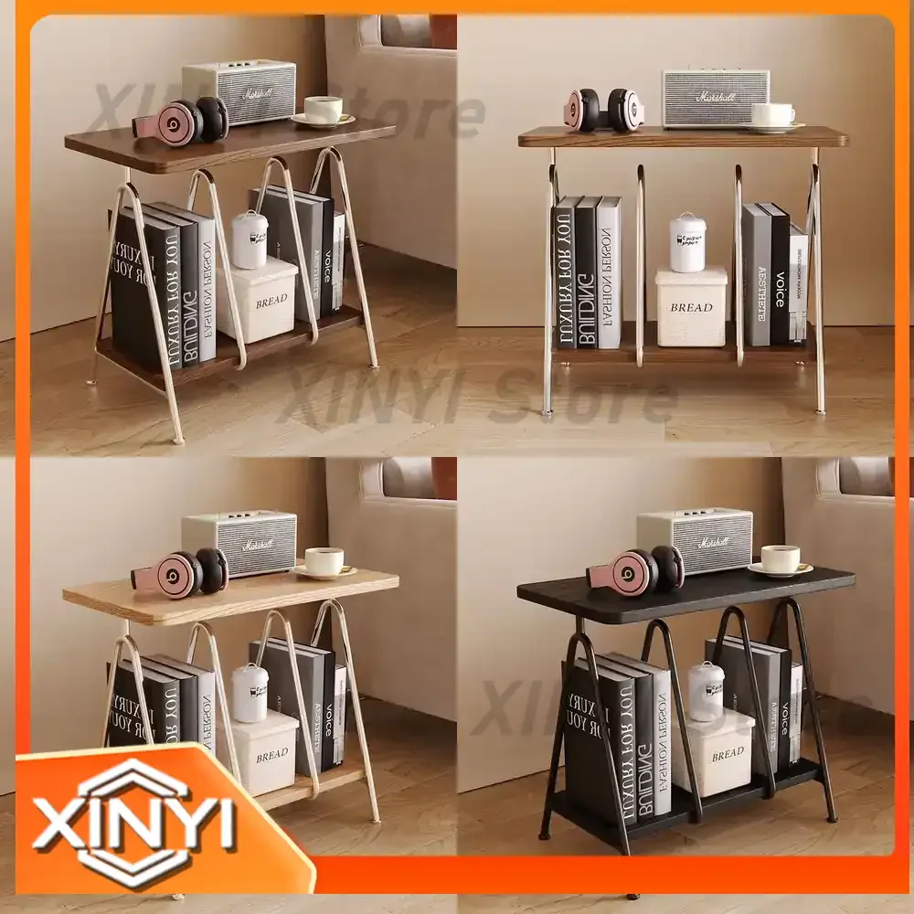 Cream Wind Bookshelf for Bedroom Office Wrought Iron Floor Standing Bookshelf Small Space Living Room Storage Shelf