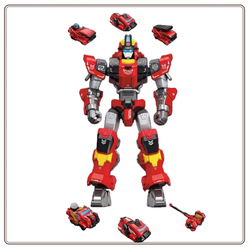 Keeppley-armadura de dominio sin límites Original, combinación de bombero transformada, bloques de construcción Mecha, regalos periféricos de Anime