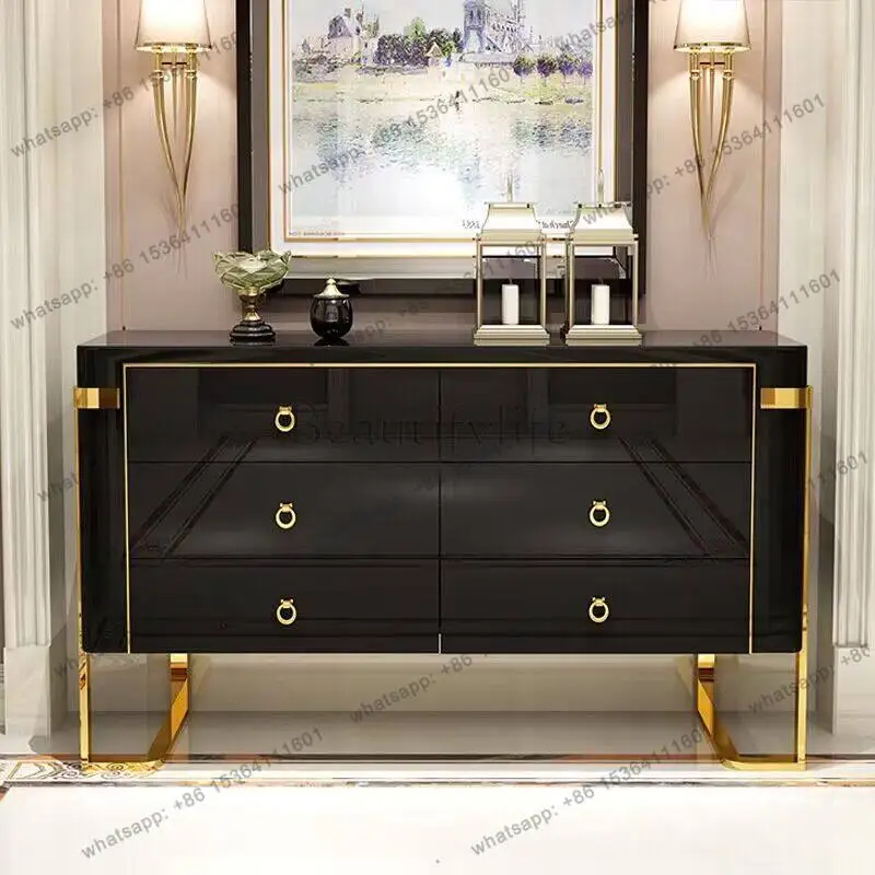 FG Light luxury dining side lockers entrance porch cabinet Home living room storage locker decorative cabinets wardrobe furnitur
