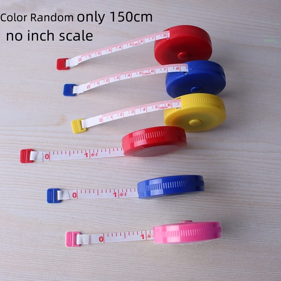 Automatic telescopic 1.5M small tape measure plastic measuring clothing tape measure three circumference soft ruler